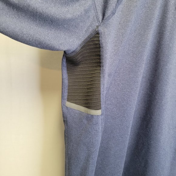 Spyder Active Men's Large Shirt Top Long Sleeve Blue Black Underarm Vent - Picture 5 of 6